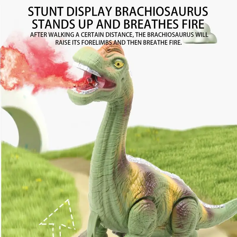 Giocattoli di dinosauro elettrico mobile Moving Light Up Sound Dinosaur Toys For Kids simulato Walking Flame Spray simula il giocattolo di dinosauro