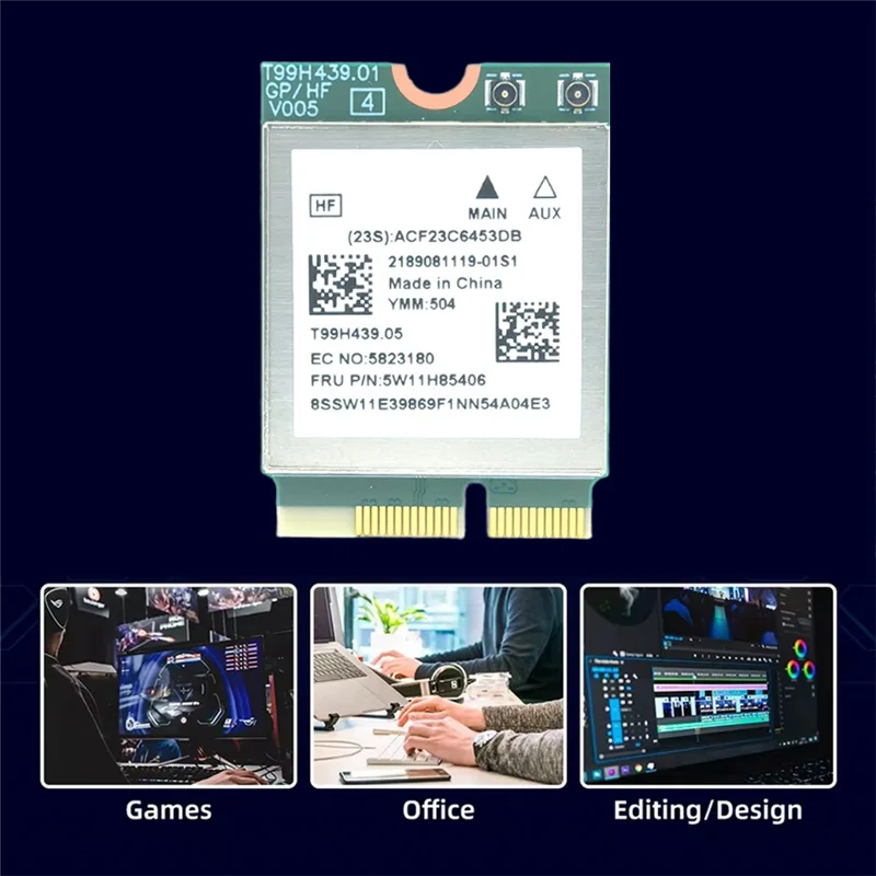 AA60-MT7927 Wifi7 카드 밴드 2.4G/5G/6G 9220M 무선 Wifi 카드 BT5.4 기가비트 무선 네트워크 카드 내장 안테나 포함