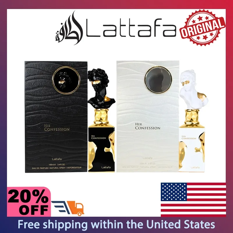 

Lattafa Her Confession для женщин, парфюмерный спрей, 100 мл, оригинальные арабские духи, стойкий восточный древесный парфюм для мужчин, макияж