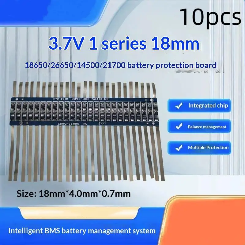 10pcs 3A BMS PCM Battery Protection Board For 3.7V 18650 Li-ion Lithium Battery W/ Solder Be JB Over Current Protection Functio