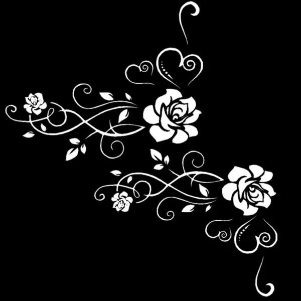 Beautiful Rose Vinyl Sticker Set Waterproof PVC For Motorcycle Scratch Hiding Styling