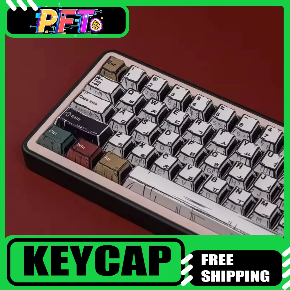 

Клавиатура Passion Fruit A1 Comic Pbt, смешанный светильник, двойная гравировка, прозрачная, Франция, Южная Корея, Испания, Великобритания, 130 клавиш, подходит для игр