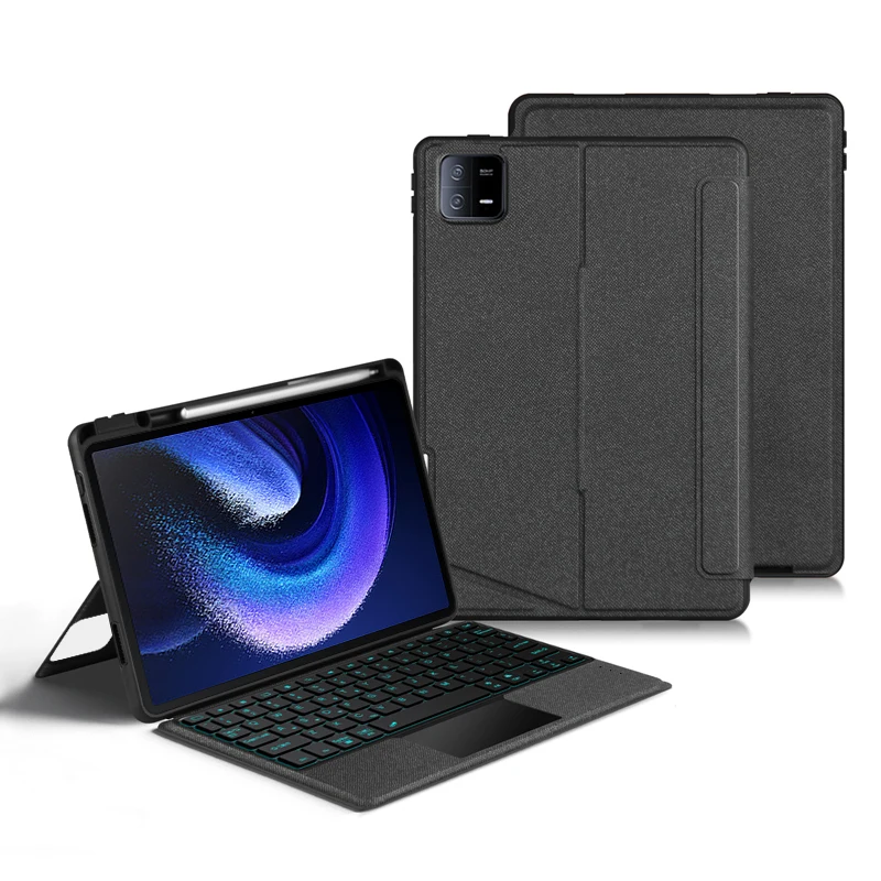 Keyboard Case For Xiaomi Mi Pad 6 MiPad 6 Pro Cover Mi Pad6 Mipad6 Pro Tablet Smart Bluetooth Keyboard TouchPad Backlit Case