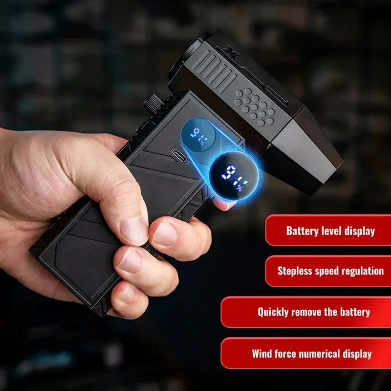 1000000RPM Turbo Jet Fan Powerful Air Blower Vacuum Dust Cleaner Brushless Motor Rechargeable Handheld Blower PC Tool
