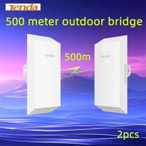 Tenda-Adaptador de punto a punto para exteriores, dispositivo de rango inalámbrico de 2,4 GHz, CPE, 300Mbps, 0,5 KM, antena direccional 8dBi, O1, 1 par