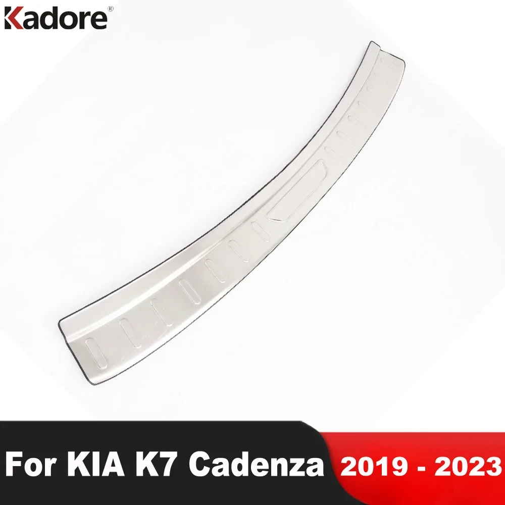

Для KIA K7 Cadenza 2019-2022 2023, стальная крышка заднего багажника автомобиля, бампера, накладка на порог задней двери, защитная пластина, аксессуары