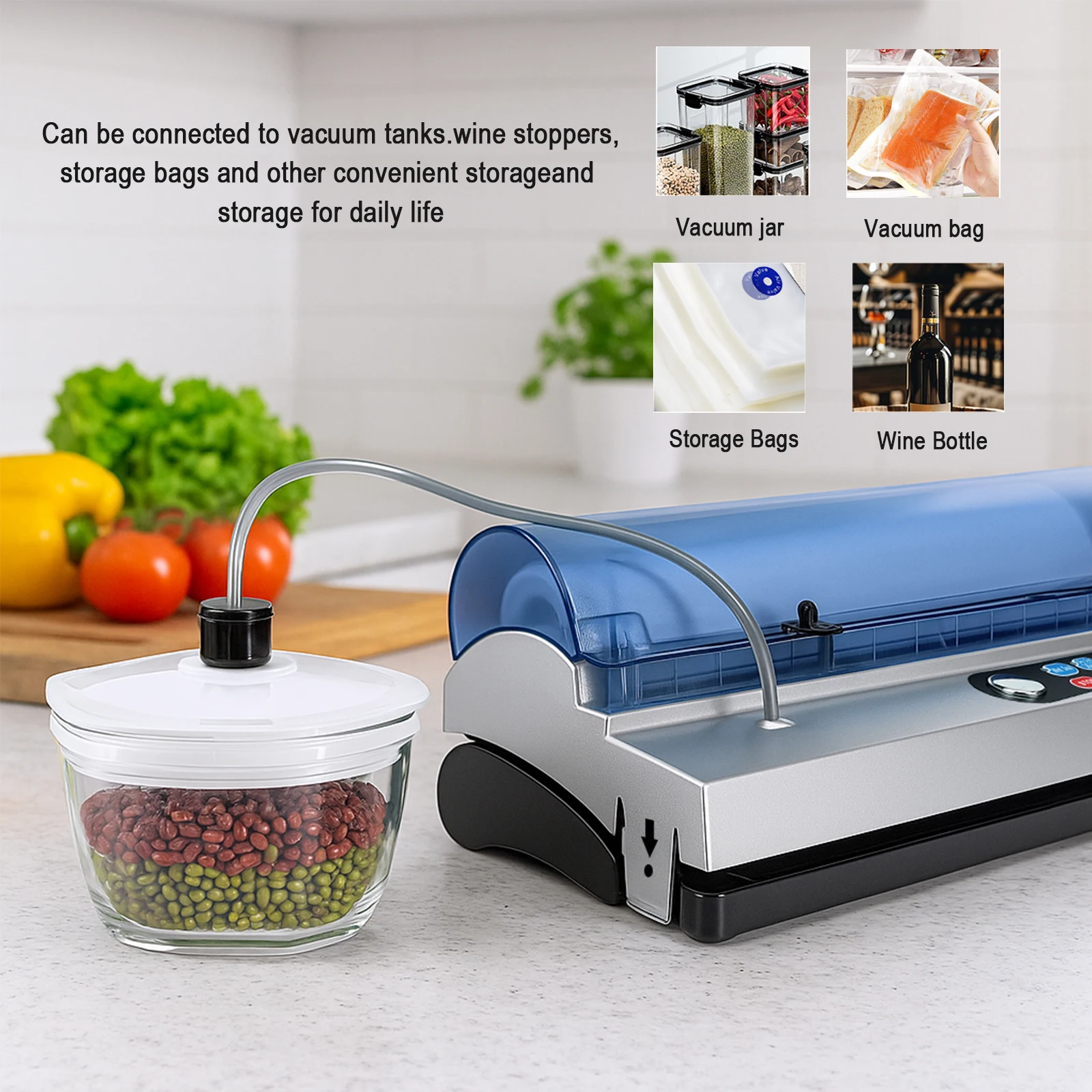 DZ-320 Automatic Strong Dual Pump Food Meat Grains Portable Vacuum Sealer Vacuum Packing Machine