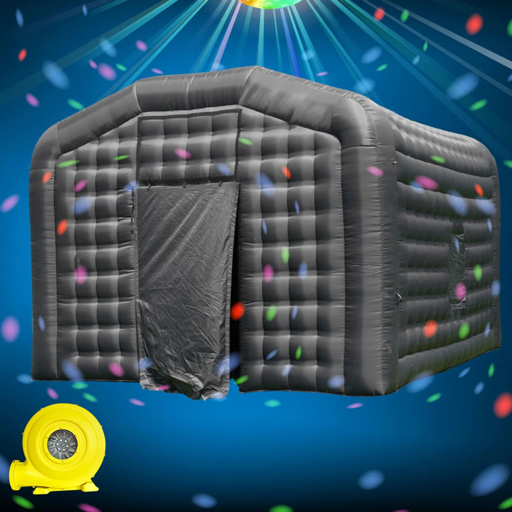 NAIRBAG-tienda inflable portátil para fiesta, club nocturno, cubo, casa, patio trasero, negro, inflable, para discoteca, tienda de fiesta