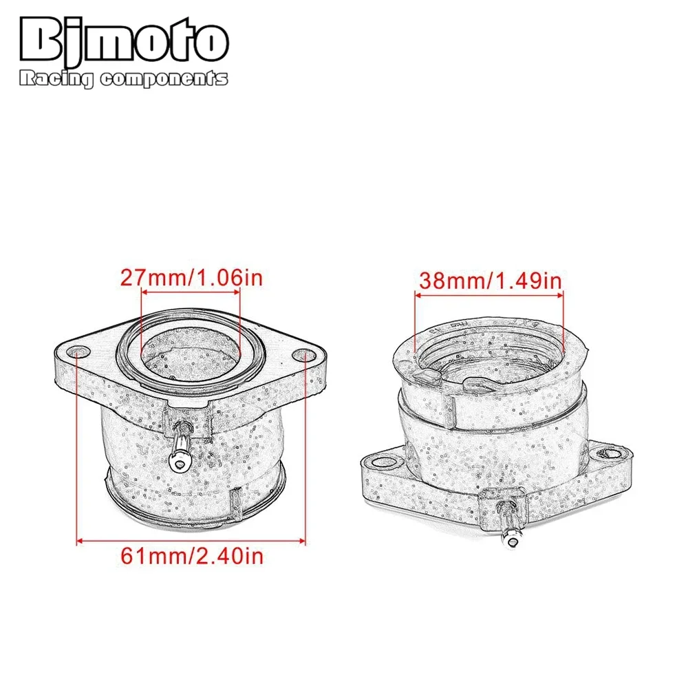 BJMOTO dla Yamaha XT250 XT 250 XT250 Serow XT 250 Serow 2005-2015 adapter interfejsu gaźnika motocyklowego kolektor dolotowy — zdjęcie 3