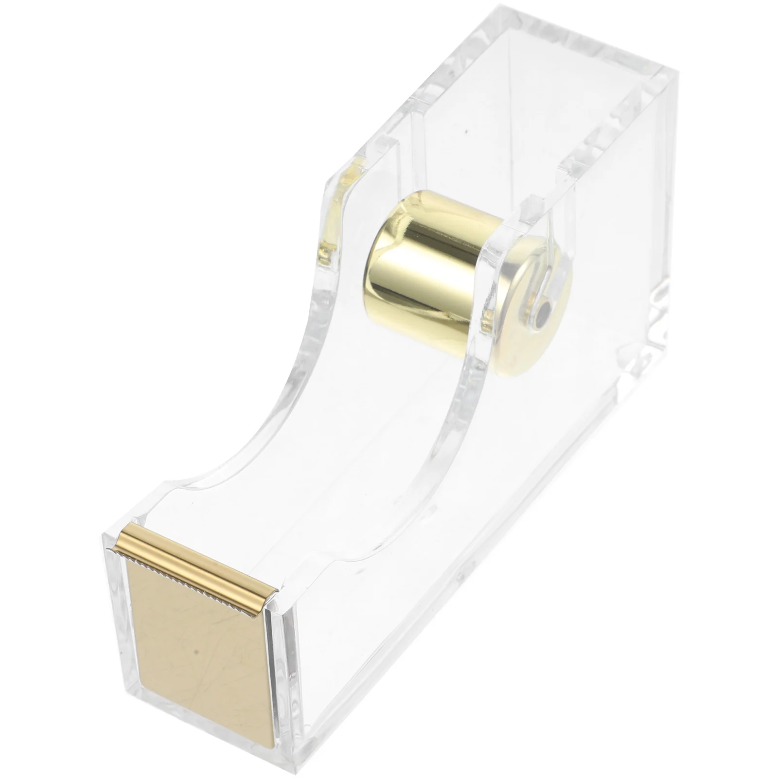 

1Pcs Compact Acrylic Tape Cutter Sturdy Alloy Material Easy Storage Carry Beautiful Generous Design Tape Cutter