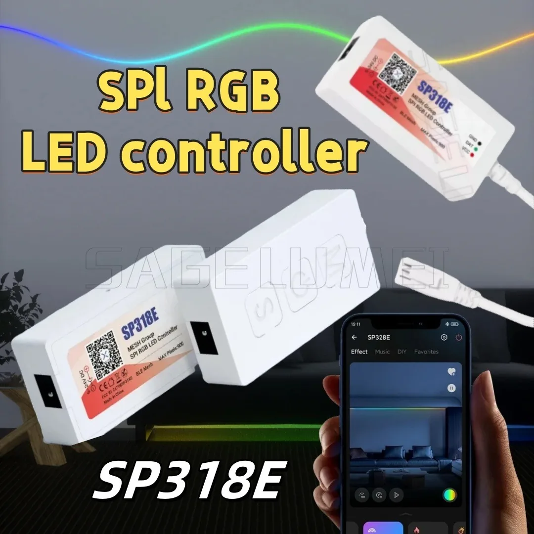 

SPI RGB LED controllerSP318E effect visualization UI Grouping is simple and intuitive supporting the addition of multiple groups