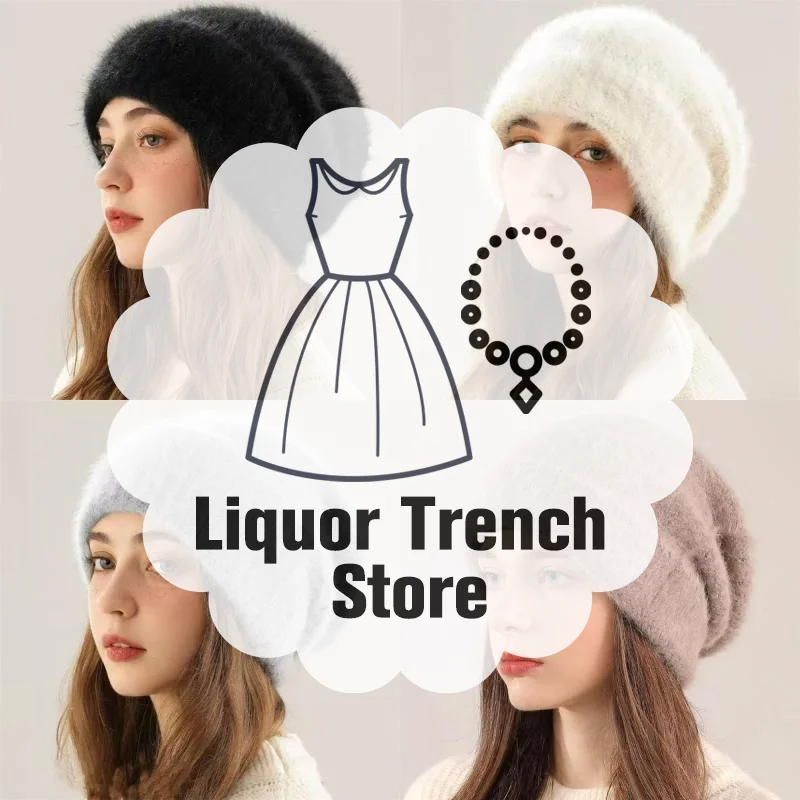 Faux Rabbit Fur Knitted Beanie Women Winter Warm Thick Soft Hat Slouchy Loose Baggy Skull Cap Female Fluffy Plush Bonnet