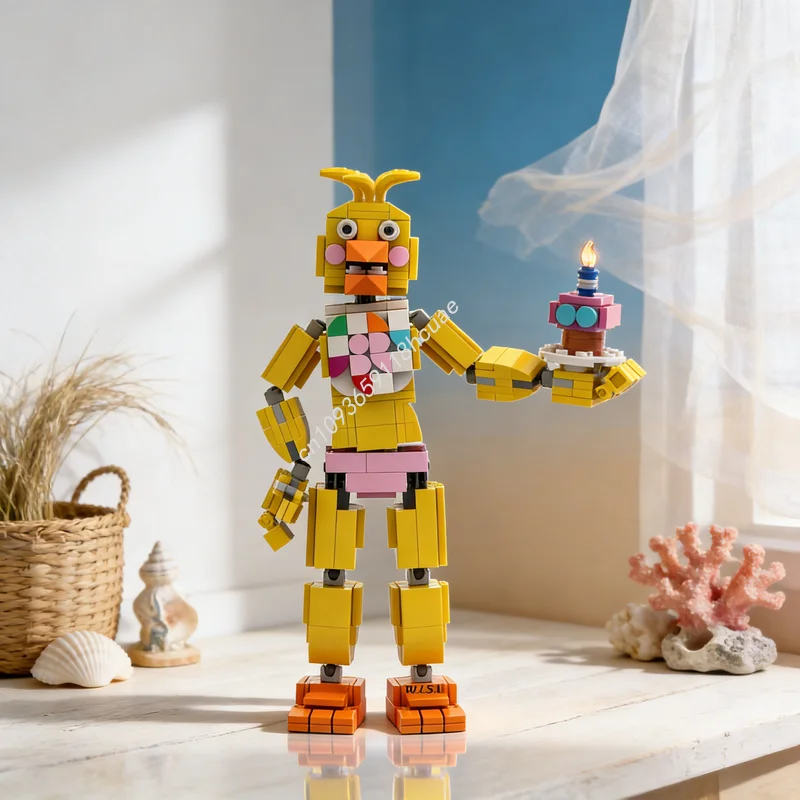 

382pcs MOC FnaF 2 Toy Chica Games Model Building Blocks Construction Assemble DIY Creative Toys Idea Christmas Gifts Education