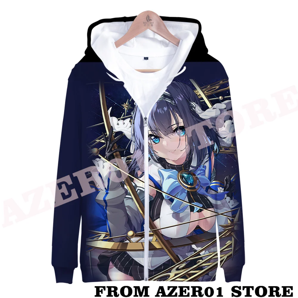 HOLOLIVE VTuber Ouro Kronii Merch Zipper Hoodies Autumn Winter Passionate Men/Women Streetwear Zip Kawaii Hooded Sweatshirt