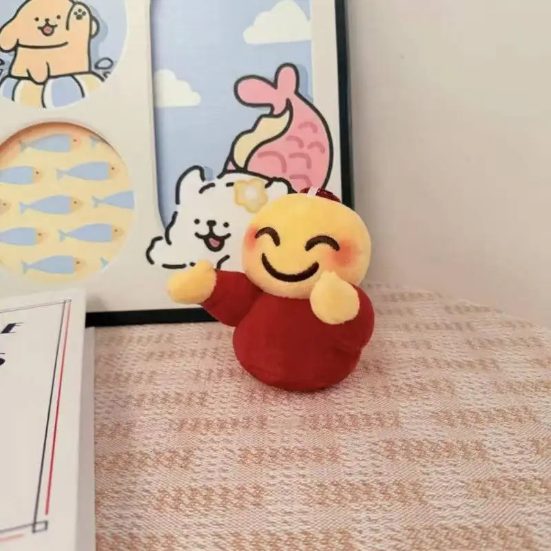 Nieuwste schattige knuffel emoji's rugzak sleutelhanger pop kawaii gevuld knuffel handgemaakte pop cartoon anime cadeau voor vrienden Kerstmis
