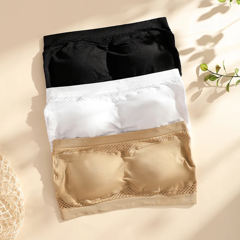 Hot Sale High Elastic Soft One Piece Removable Padded Sujetador Sin Tirantes Seamless Tube Top Strapless Bra For Women
