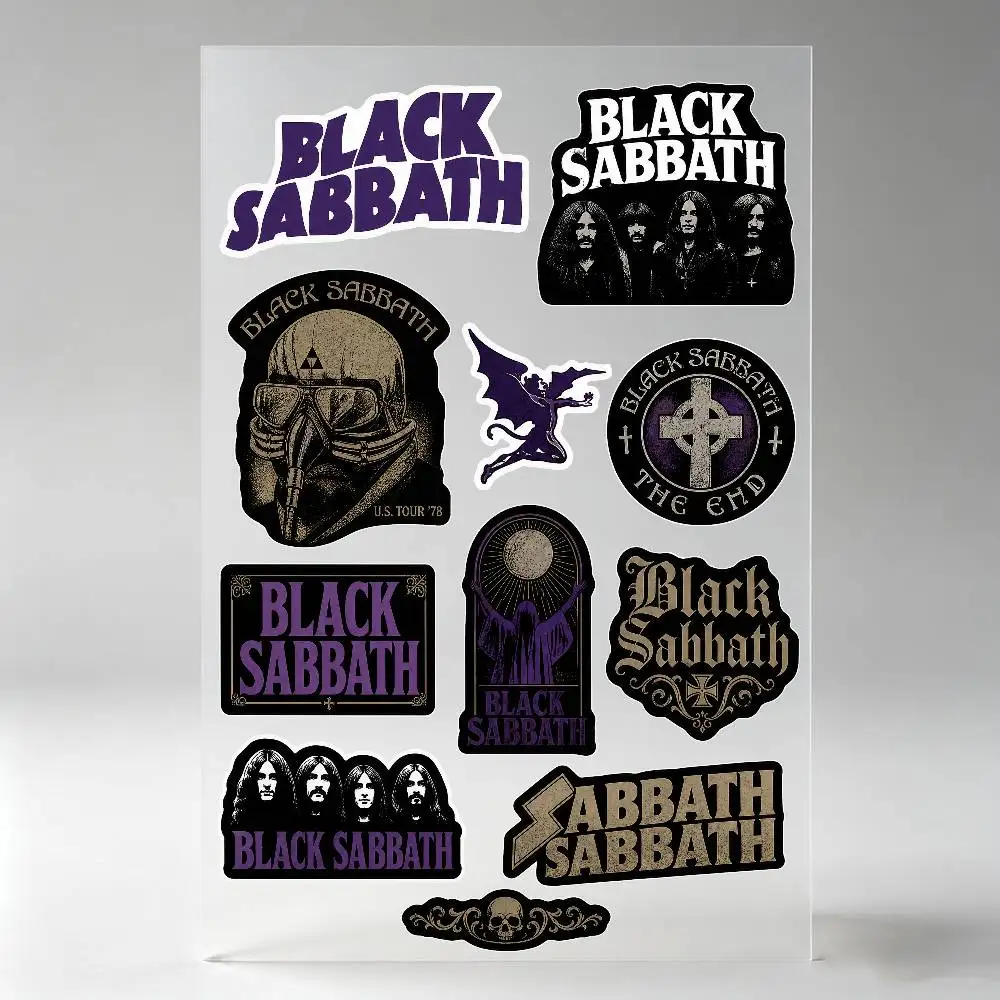 B-Black Sabbath Band Stickers Auto Body Bumper Windows Motorcycle Laptop Walls Vinyl Decal Car Tuning Accessories