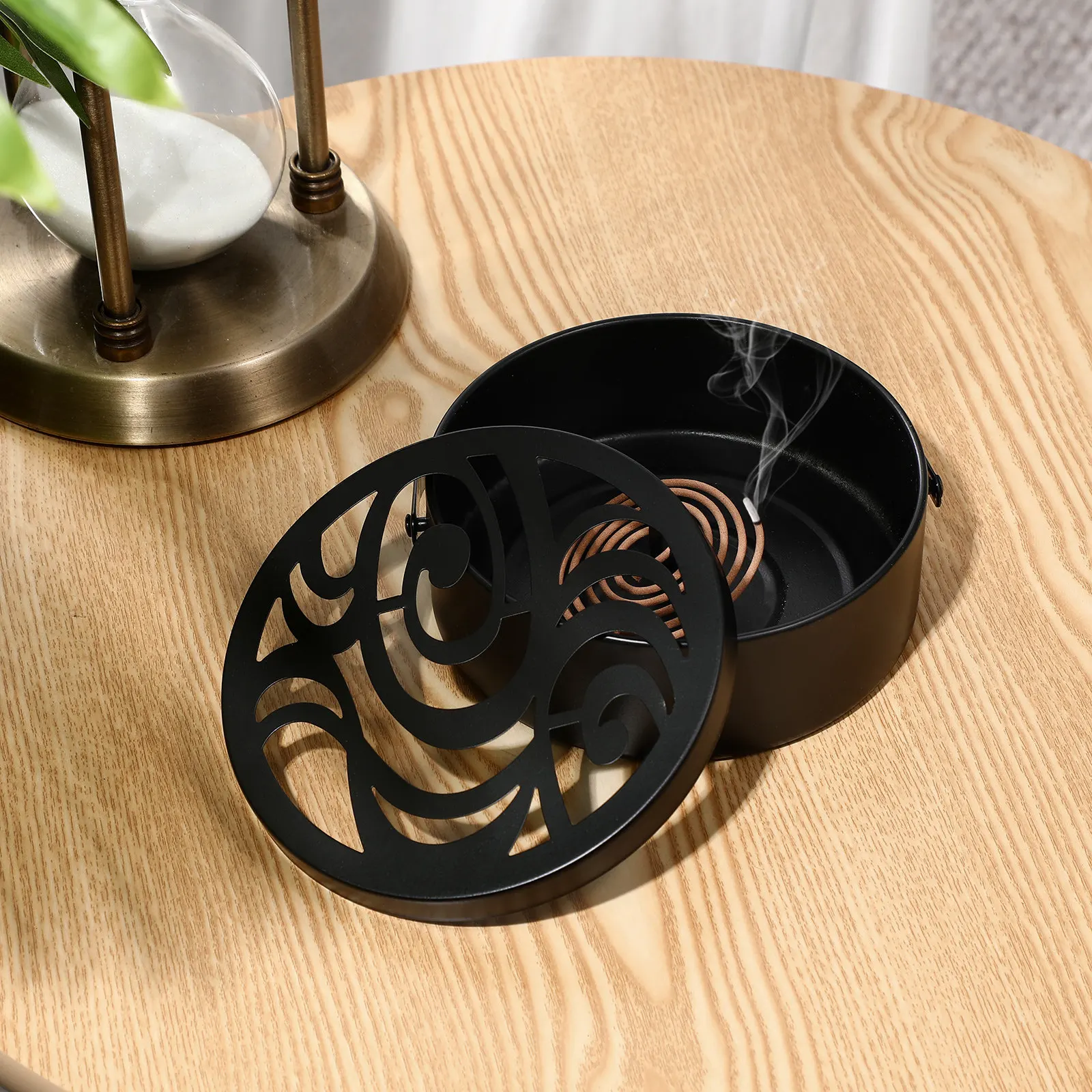

Holder Incense Burner Portable Repellent Container Covered Box Heat Insulating Safe Efficient Exquisite Detail