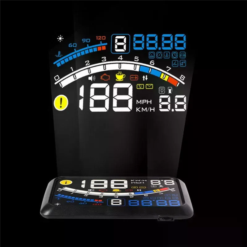 Universal F4 Head up Display HUD ODB2 Car Speedometer Warning System Auto Safety