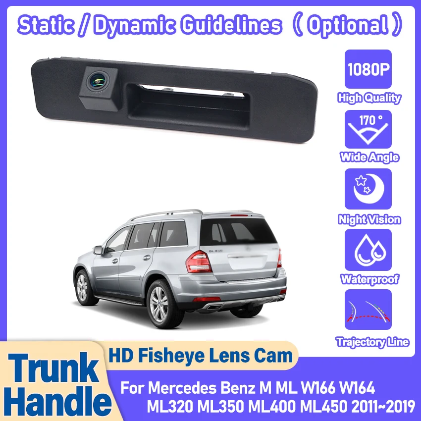 HD Fisheye Rear View Parking Camera For Mercedes Benz M ML W166 W164 ML320 ML350 ML400 ML450 Waterproof Backup Reversing Camera