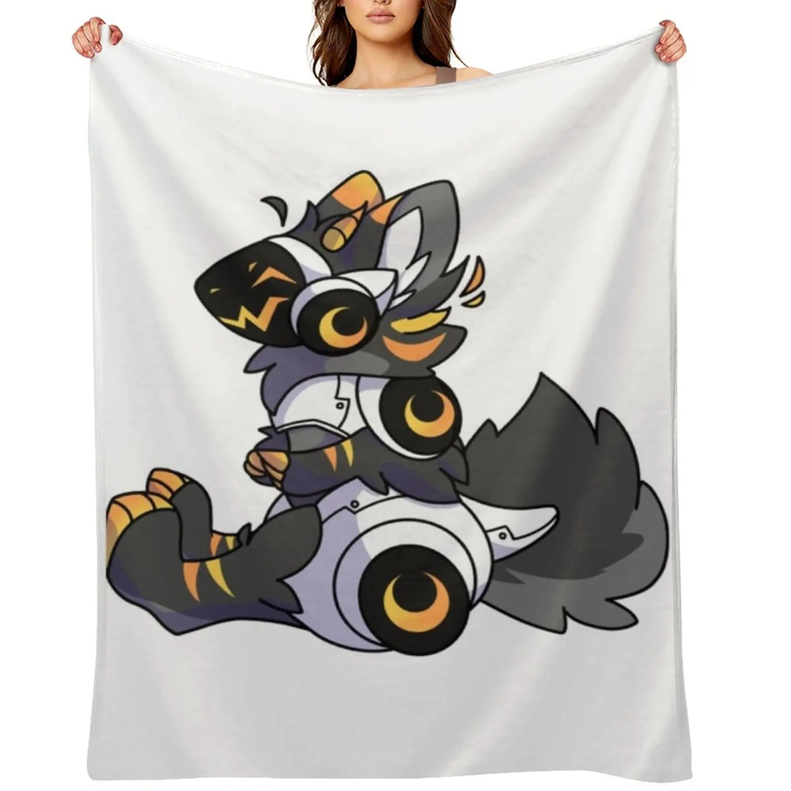 

Lemondrop the Protogen Throw Blanket sofa bed Custom Soft Beds Blankets Sofas Of Decoration Blankets