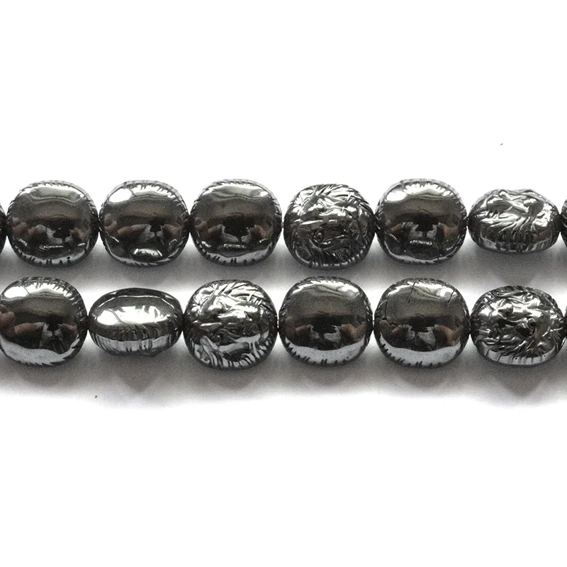 Natural Stone Beads Lion Buddha Head Black Hematite Beads for Jewelry Making 10pcs for Jewelry Bracelet Making DIY