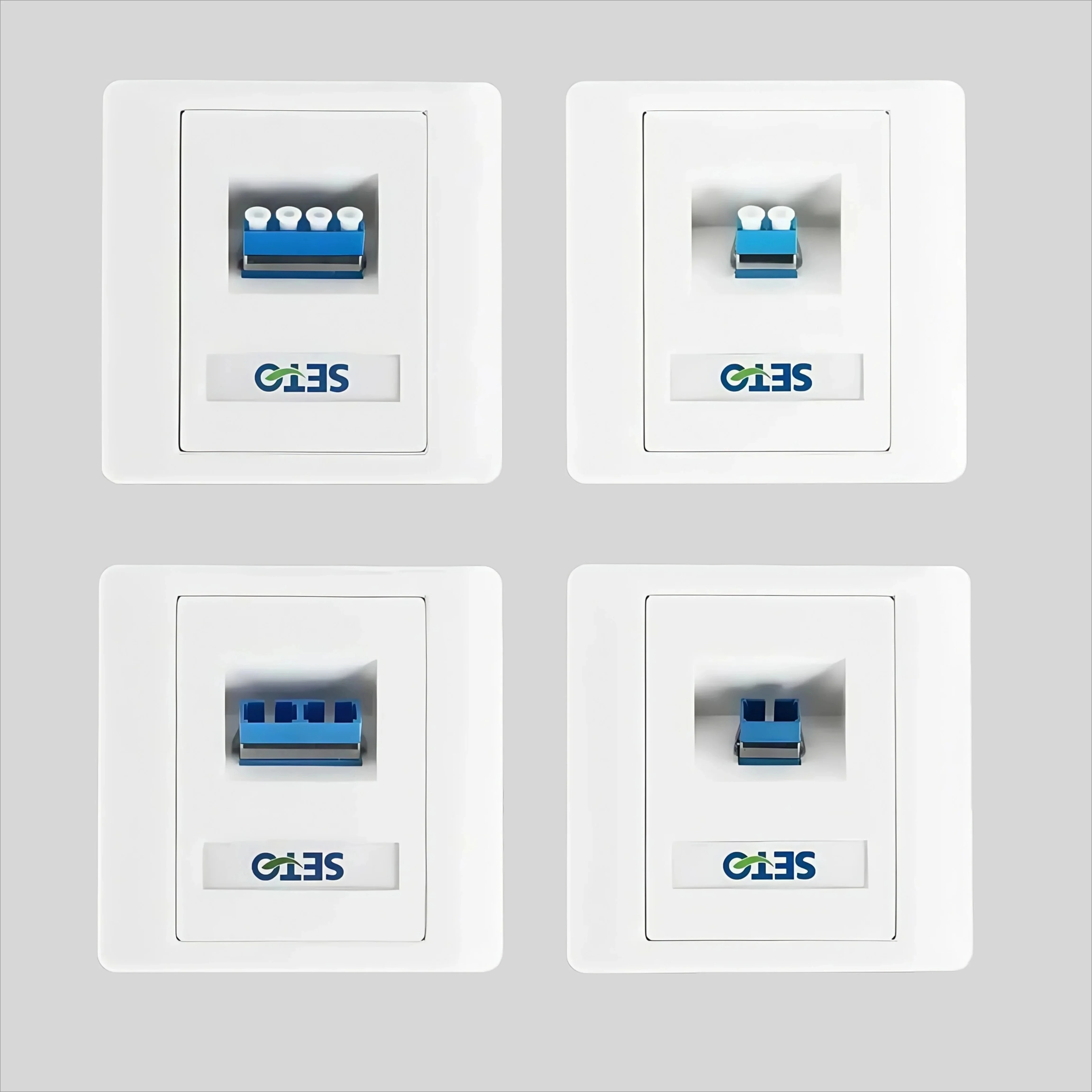 النوع 86 مقبس شبكة لوحة الألياف الضوئية LC/SC بمنفذ واحد ومزدوج