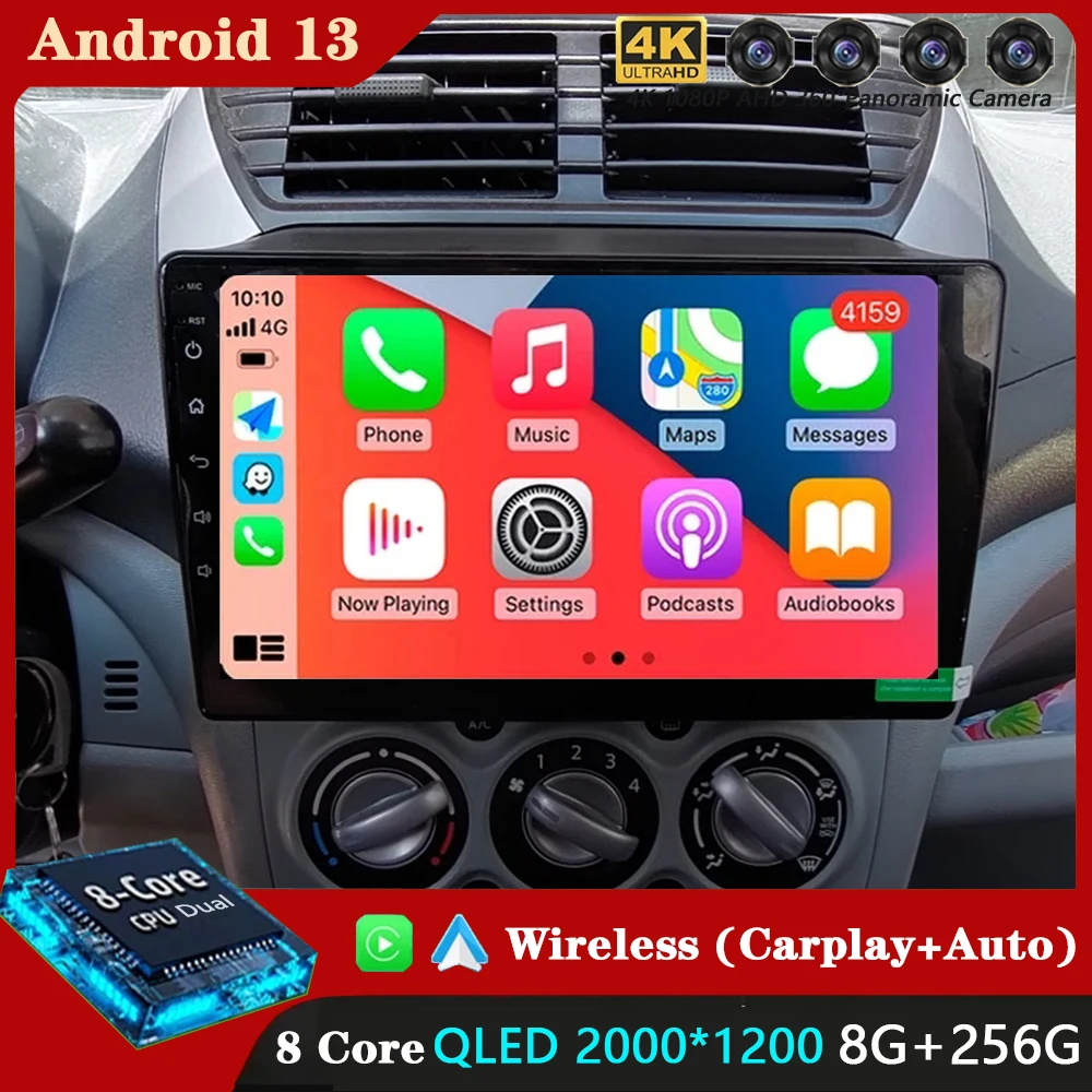 Android 13 For Suzuki Alto 2009 - 2016 Car Multimedia LED Screen Stereo Video Player GPS Navigation Radio Auto 360 Camera FM BT