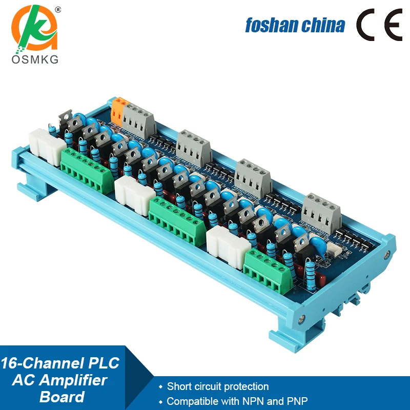 PLC 16 Channel  SCR AC Amplifier Module Non-Contact Optocoupler Isolation Board for Solenoid Valve