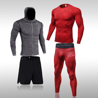 Top Men's Clothing Compression Suits Running Fitness Training Quick Dry Tights Running Shirts Sweatshirt Man Leggings  Rashguard