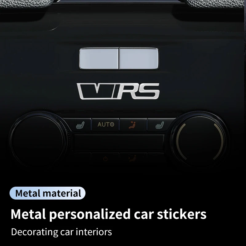 DIY Metal Car Logo Stickers Decorative Vehicles Accessories For VRS Octavia Kamiq Kodiaq Karoq RS Superb Fabia Rapid Favorit