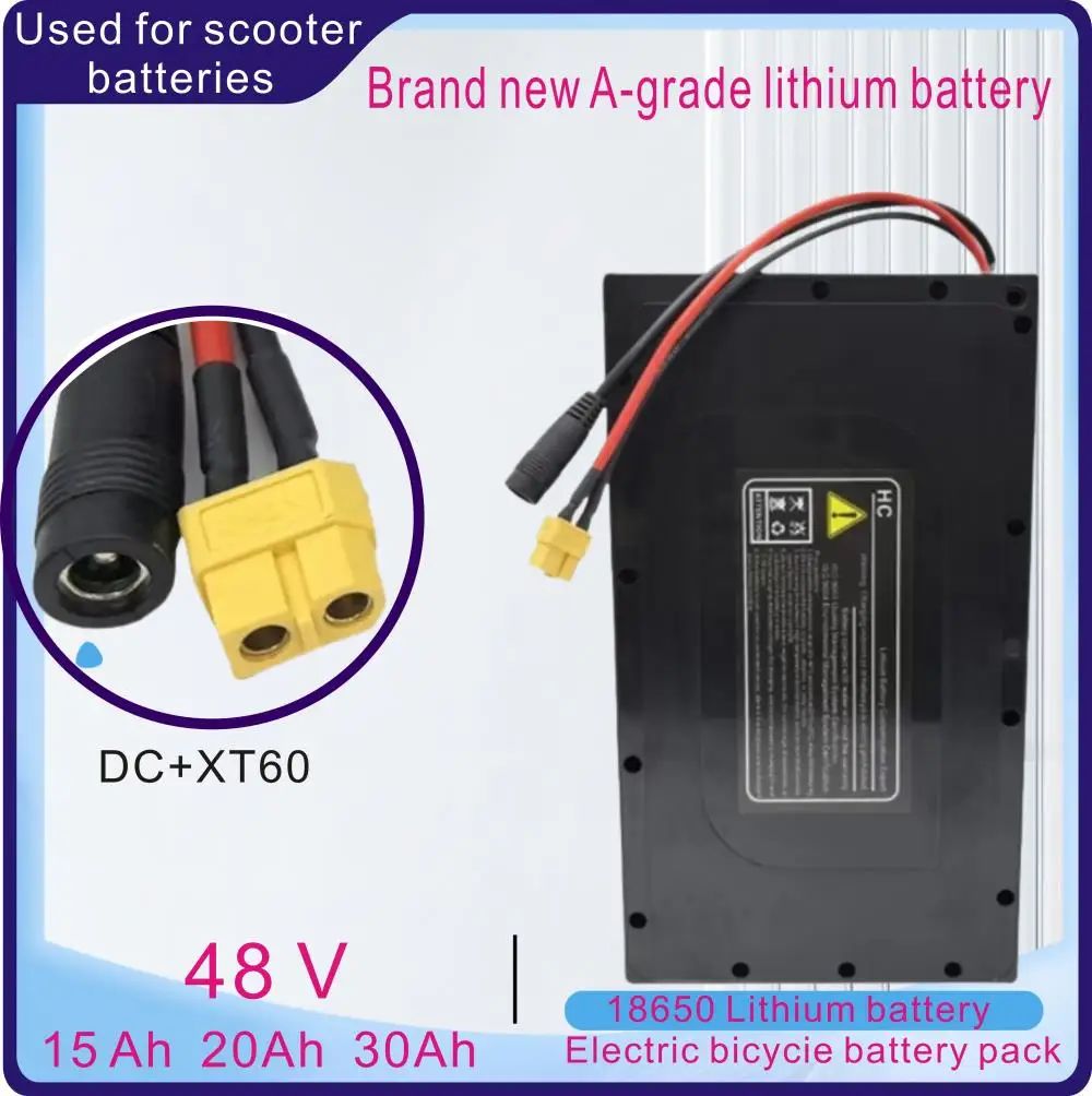 

2025 NEW 48V 10Ah 20Ah 30Ah Waterproof lithium battery with power range from 250W to 2000W for electric scooters and bicycles
