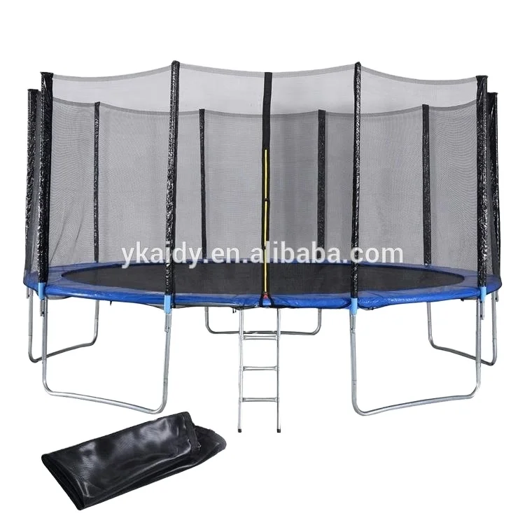 Wholesale Cheap Large 15 ft Outdoor Garden Fitness Jumping Trampoline Hot Galvanize Steel Tube with Protective Net