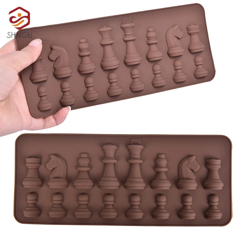 1pc Chess Shaped Chocolate Molds Home DIY Cake Mould Ice Cube Mould Baking Mould Silicone Mold