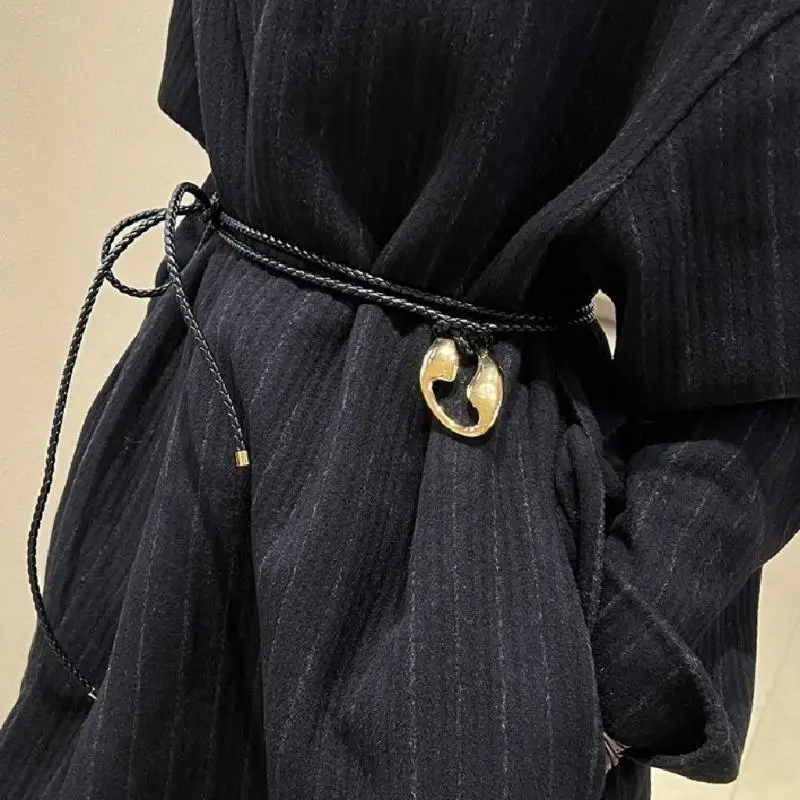 

A52E Creative Braided Necklace Waist Chain for Women Adjustable Braided Necklace Dinner Party Female Waist Body Jewelry