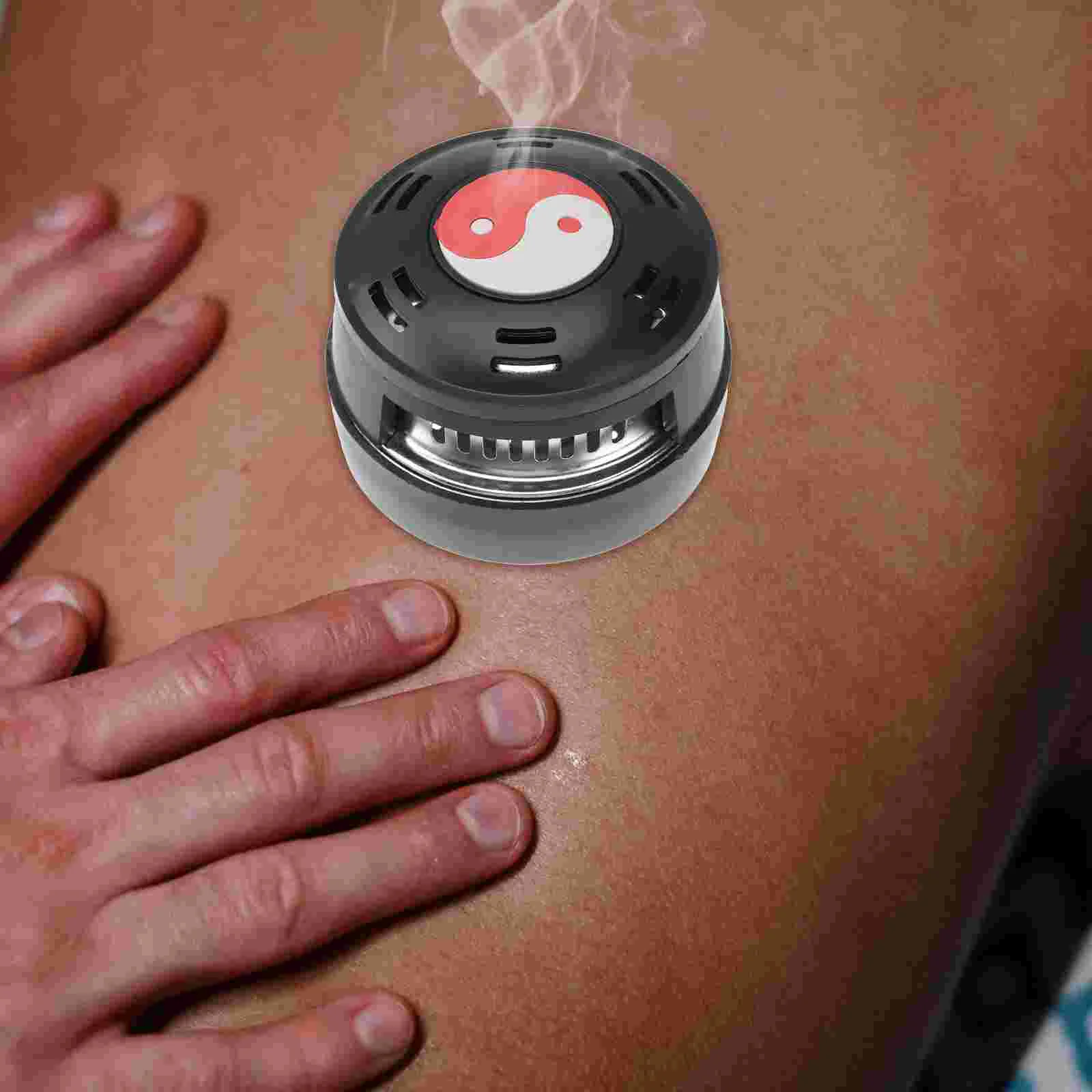 2Pcs Stainless Steel Moxibustion Box Moxa Cone Heat Tank for Legs Waist Back moxibustion moxa box moxa box burner