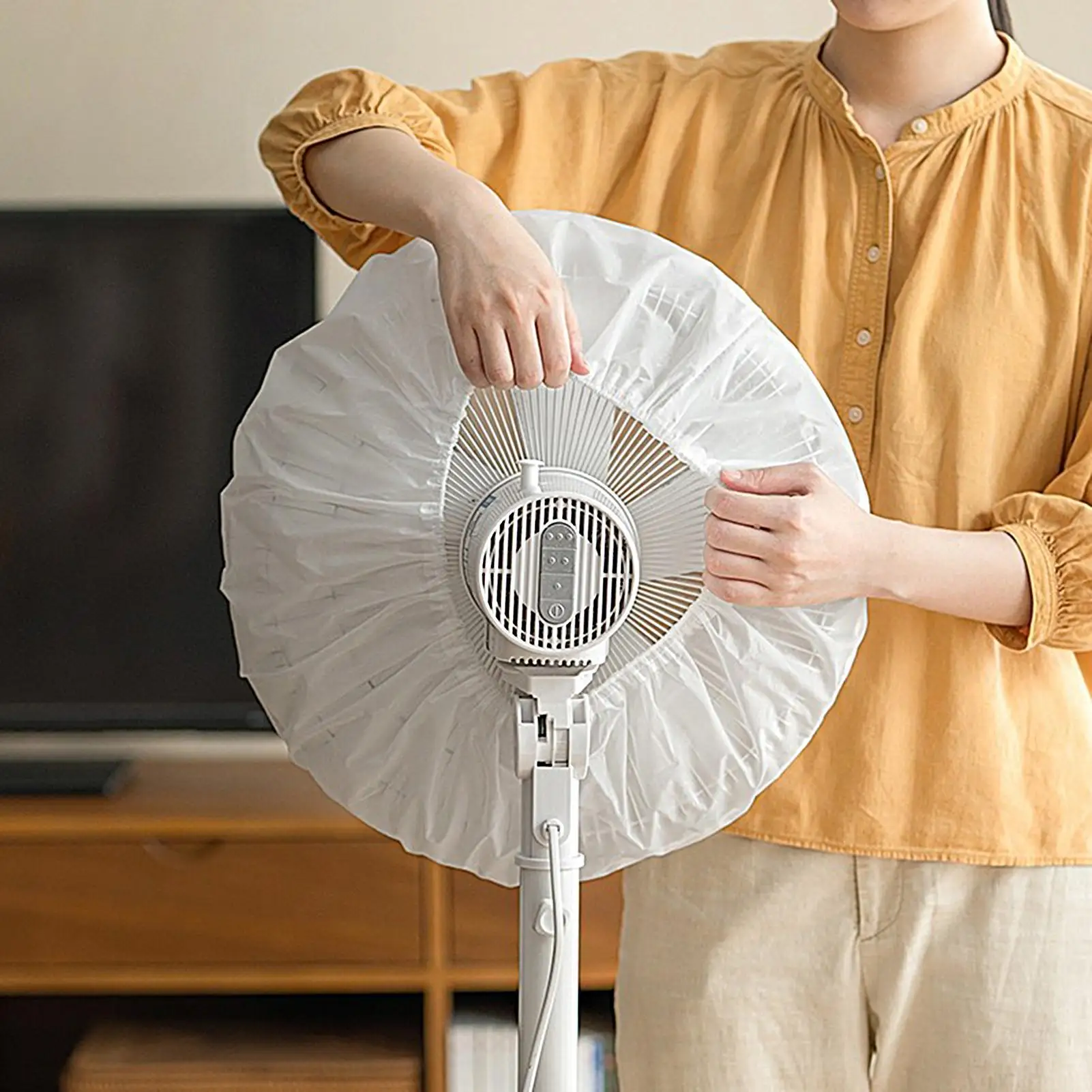 Waterproof Fan Protective Cover Winter Dust Proof Standing Fan Protector Case Wear-resistant Standing Pedestal Protection Case