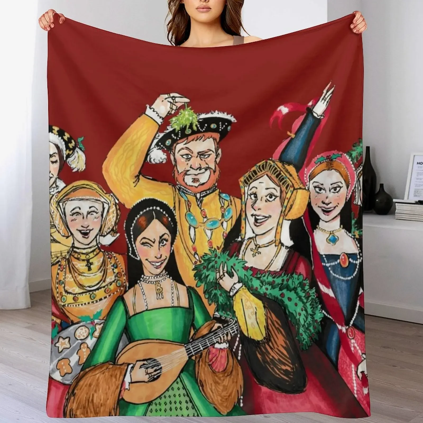 

Christmas at Hampton Court Throw Blanket Cozy Home Blanket Gift for Christmas Holiday