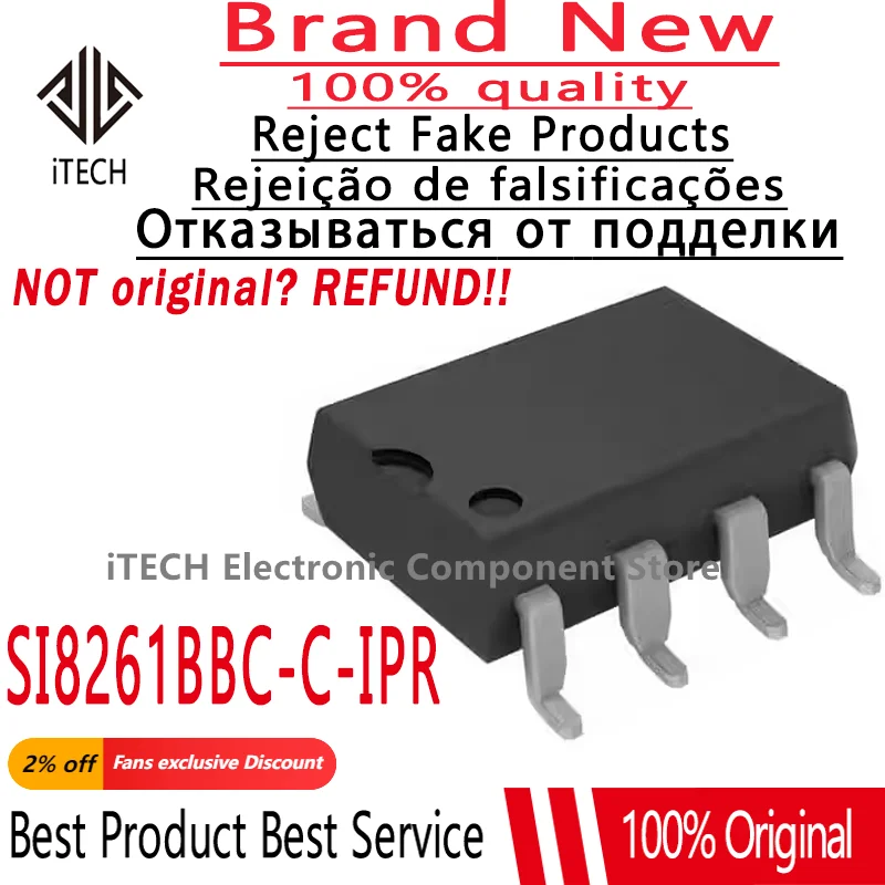 

(5-10)pcs/lot Original SI8261BBC-C-IPR SI8261BBC DIP-8GW Digital isolator chip IC 100% New and Genuine