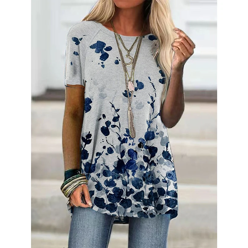 Fashion Floral Flower T-shirt 3D Print Women Oversized Streetwear T Shirts Short Sleeve Tunic Tops Harajuku Tees Female Clothing