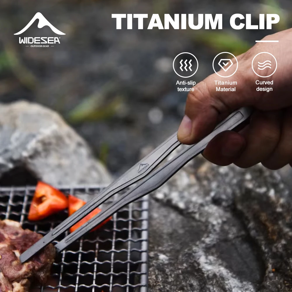 Widesea Titan-Clip, rutschfeste Textur, gebogenes Design, ultraleichter Camping-Clip für Kochen im Freien, Picknick, Grillen, Lebensmittelhandhabung