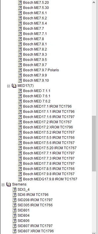 Pinout DM Für BOSCH Für SIEMENS Für CONTl Für Magneti Marelli Für Bosch Für EDC17 / M(E)17/ M(E)7 / MED17(7).... Weitere ECU Modelle – Detail 3