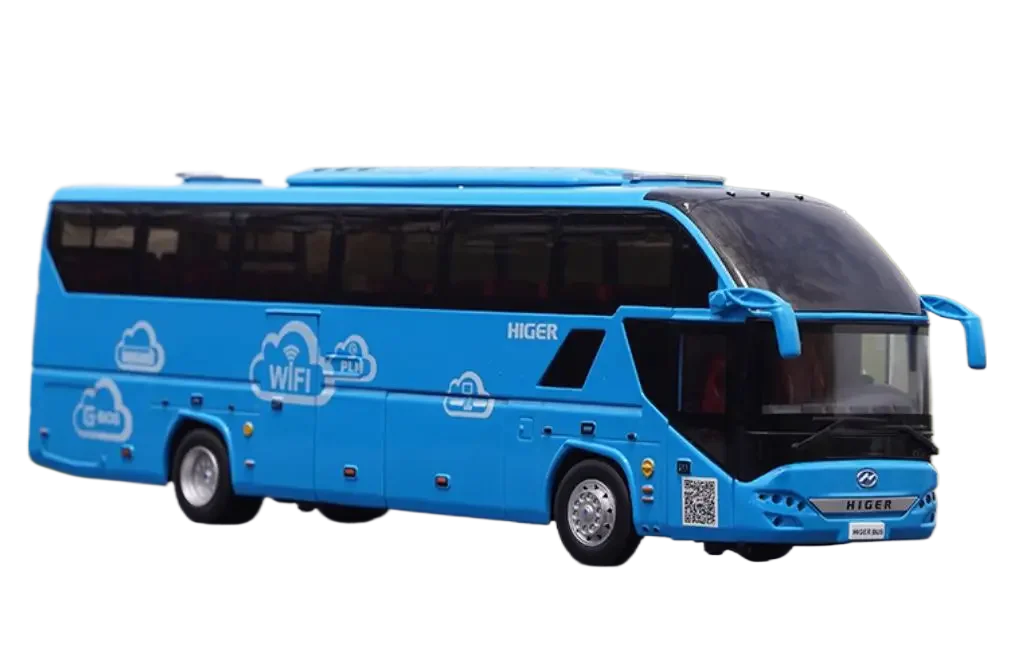 Classic Collectible 1:42 Higer KLQ6125B H92 Tourist Coach Scale Model, Alloy Suzhou King Long Bus Miniature for Gift