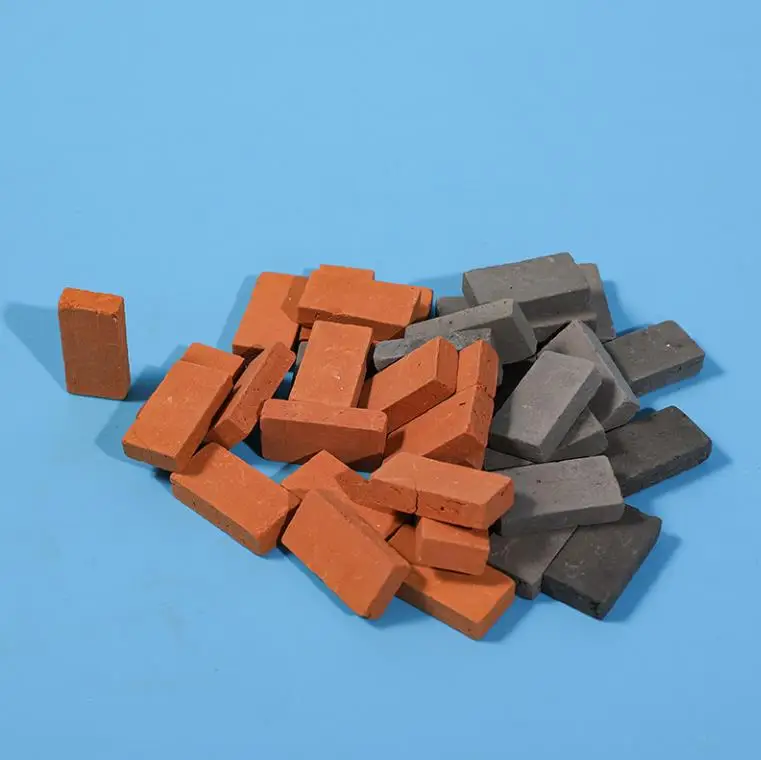 15Pcs Mini Bricks Aquarium Decor Miniature Castle Rockery Landscaping Accessories DIY Fish Tank Base for Water Land Turtle Tank