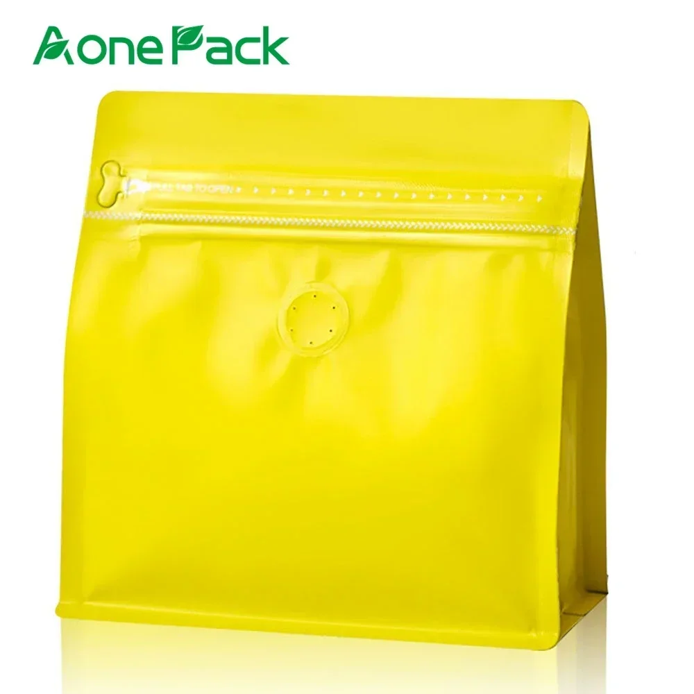 100pcs Custom Printed Matt Yellow Poues Stand Up Pouch Aluminum Foil Mylar Bag Tea Food Spice Packaging Plastic Bag With Ziplock