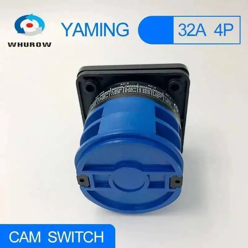 LW26-32/2 YMW26 كهربائي 4 مواضع 8 محطات 2 مستويات مفتاح تبديل الكامة الدوارة مع مسامير 690 فولت 32A اتصال فضي LW28