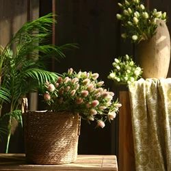 68cm Eryngium Maritimum Artificial Plant Fruit Flower Living Room Home Decoration American Fake Flower Arrangement