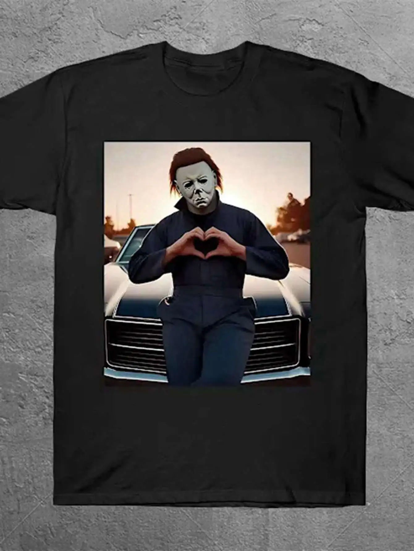 Retro Michael Myers Herz Hände T-shirt Lustige Horror Film Halloween M0389 T-Shirt Männer Sommer Streetwear T Shirt