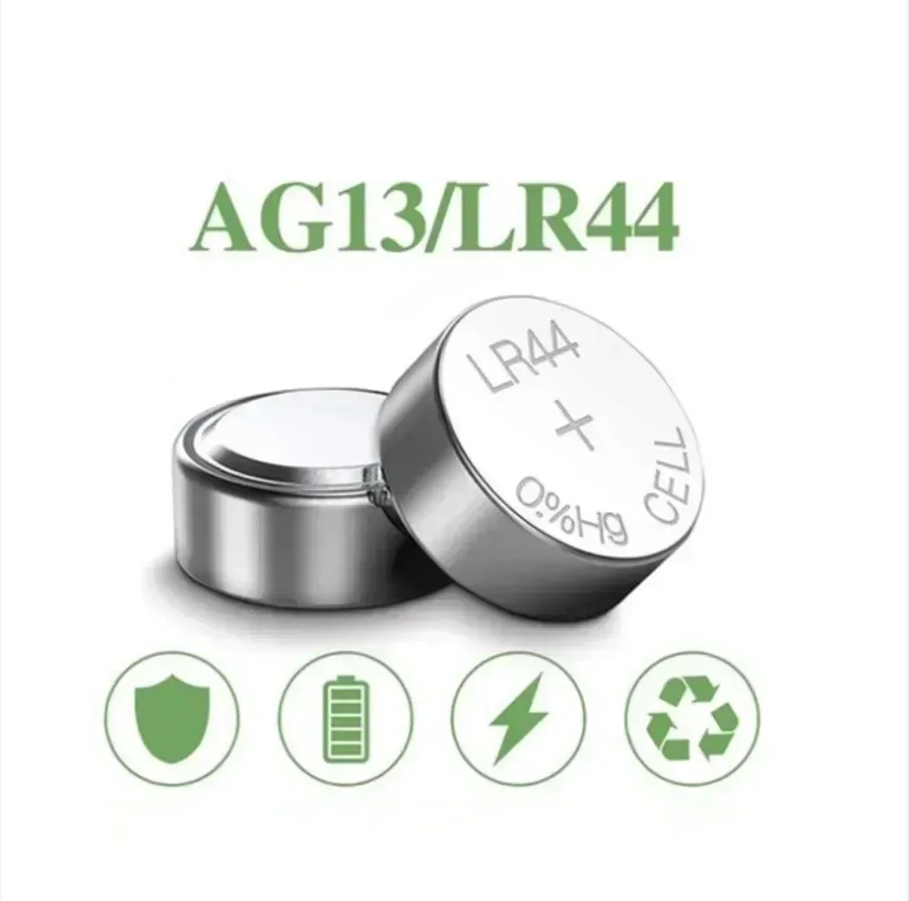 Alkaline Button Cell Battery AG13 LR44 A76 1.55V 10-100PCS For Watch Toy Remote, L1154 SR44 357 303 Coin Cell