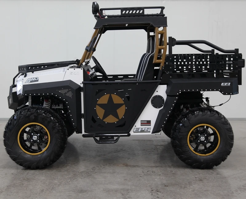 1000CC V-Twin Cylinder Racing UTV, 2 lugares CVT 4x4 Off-Road Adulto ATV com transmissão de eixo de 1000W